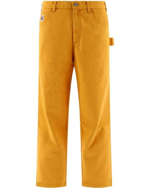 Pantalon en coton à coupe droite Bode pour homme en coloris Yellow