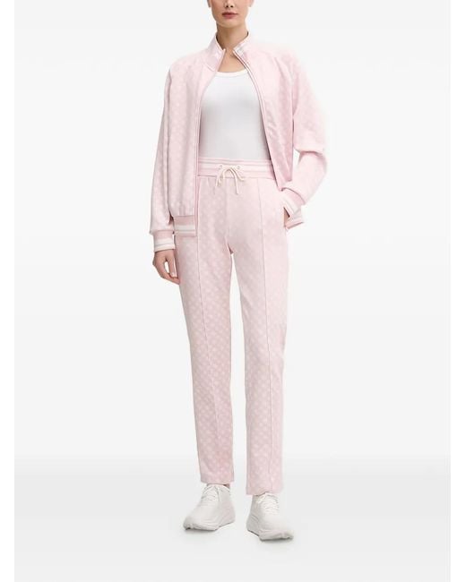 Guess Pink Logo-Patterned Track Pants