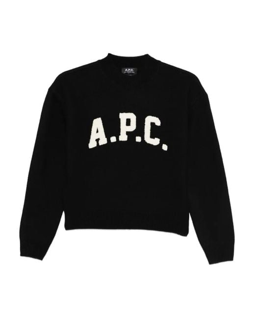 Sweat À Logo Imprimé A.P.C. en coloris Black
