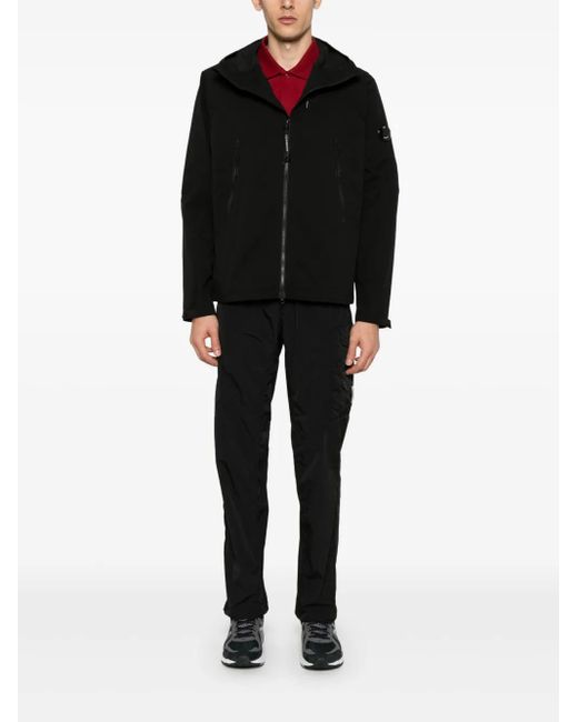 C P Company Black Pro-Tek Hooded Jacket for men