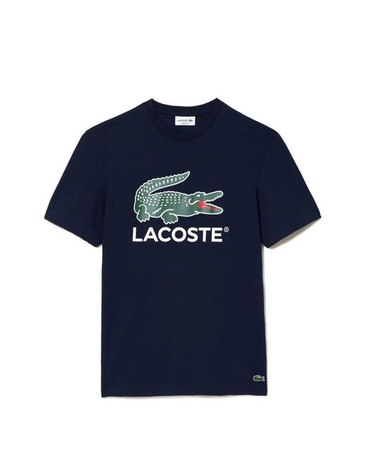 Lacoste Blue Logo-Print T-Shirt for men