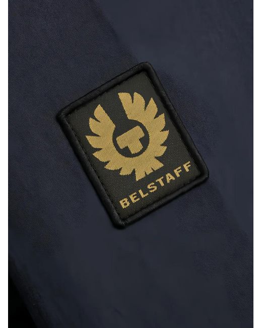 Belstaff Blue Logo-Patch Shirt Jacket for men