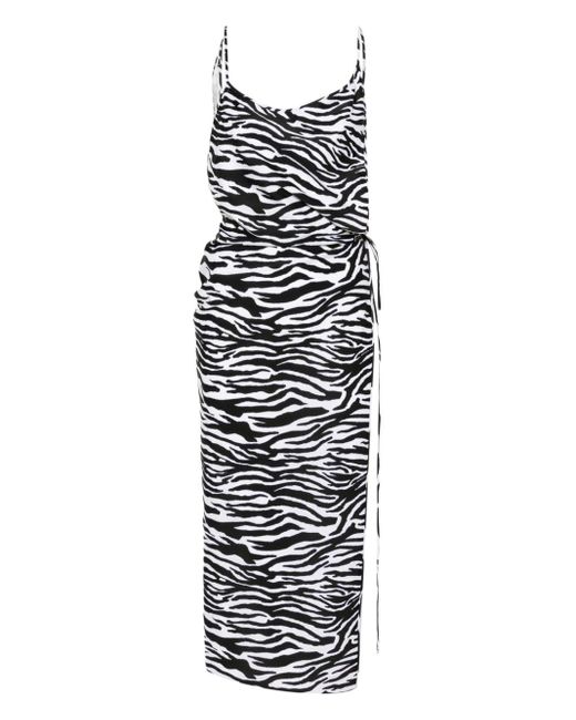 The Attico White Zebra-print Beach Dress