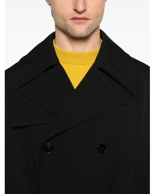 Jil Sander Black Belted Coat for men
