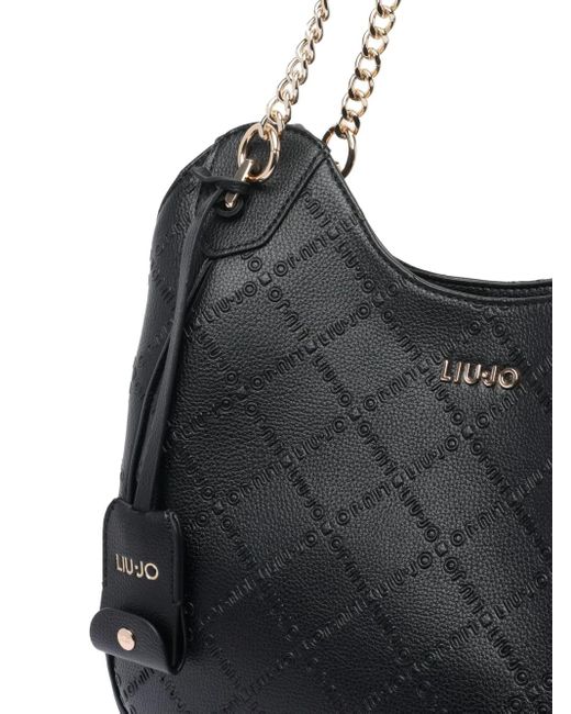Borsa A Spalla Con Catena E Logo di Liu Jo in Black