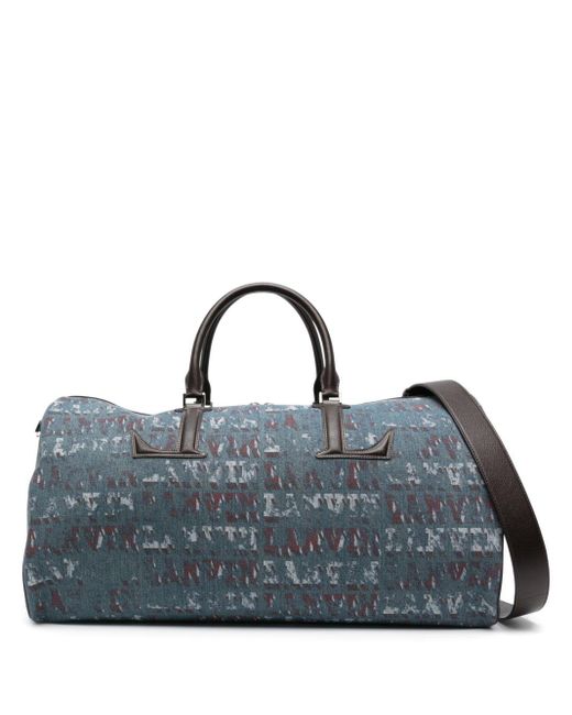 Lanvin Jeans-Reisetasche mit Monogrammmuster in Blue für Herren