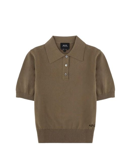 Polo Con Botones A.P.C. de color Natural