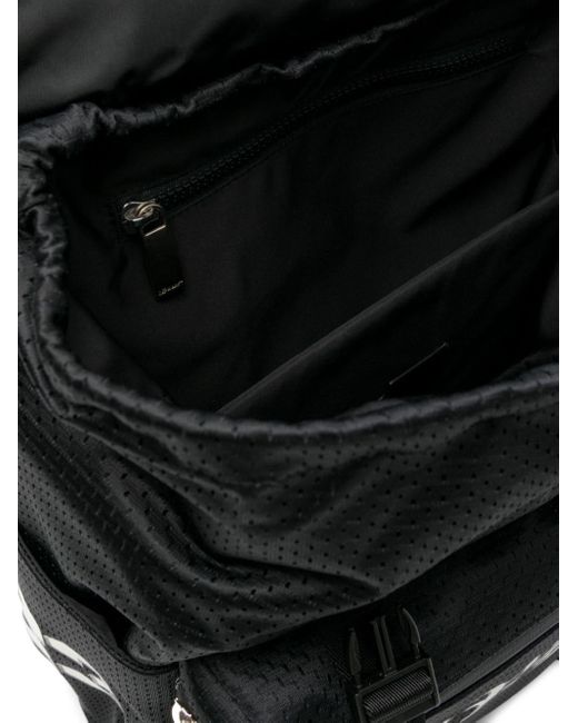 Off-White c/o Virgil Abloh Black Logo-print Mesh Backpack for men
