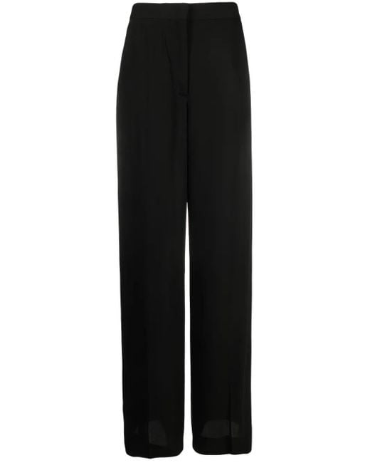 Fabiana Filippi Black High-Waisted Palazzo Trousers