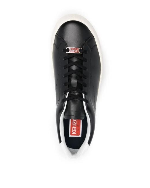 KENZO Black Swing Leather Sneakers - Men's - Calf Leather/rubber/fabricnylon for men