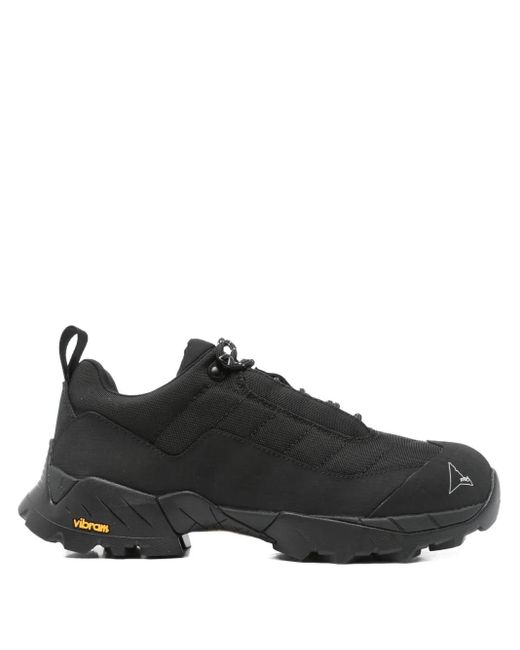 Roa Black Quilted Lace-Up Sneakers