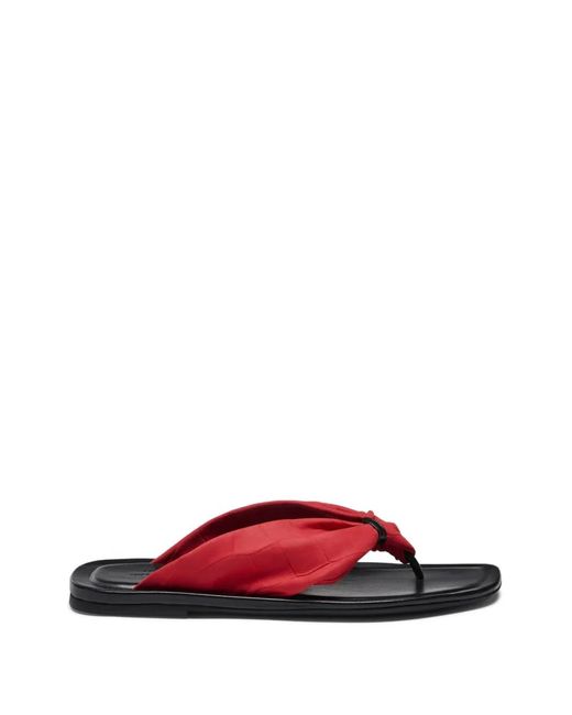Loulou de Saison Red Leather Sandals