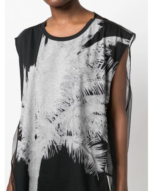 N°21 Black Graphic-Print Top