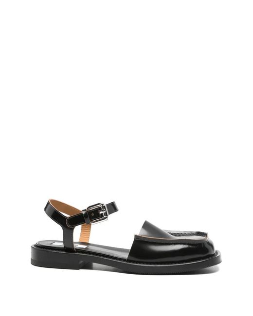 Moschino White Buckle-Strap Pumps