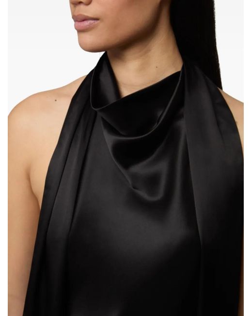 Nina Ricci Black Halterneck Fringed Top