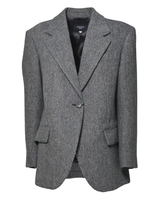 Weekend by Maxmara Blazer Met Visgraatpatroon in het Gray