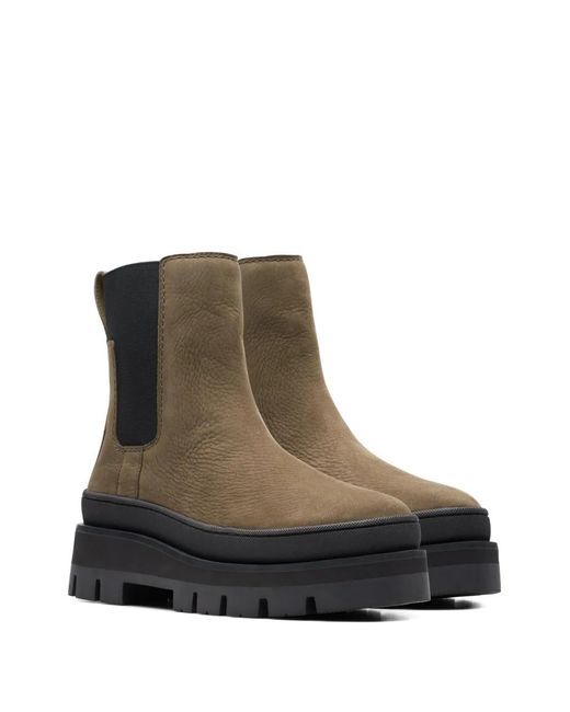 Clarks Brown Orianna Round-Toe Boots