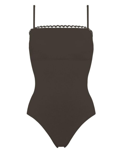 Eres Brown Night Picot-trimmed Swimsuit