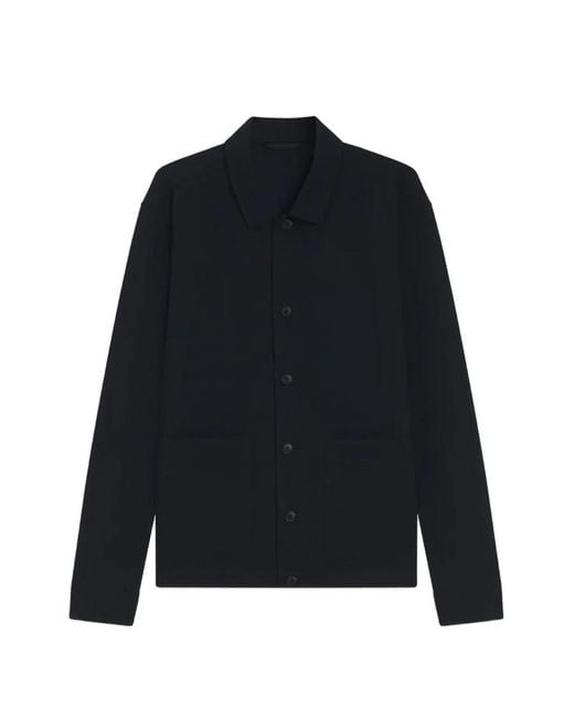 Boss Blue Textured-Finish Patch-Pocket Jacket for men