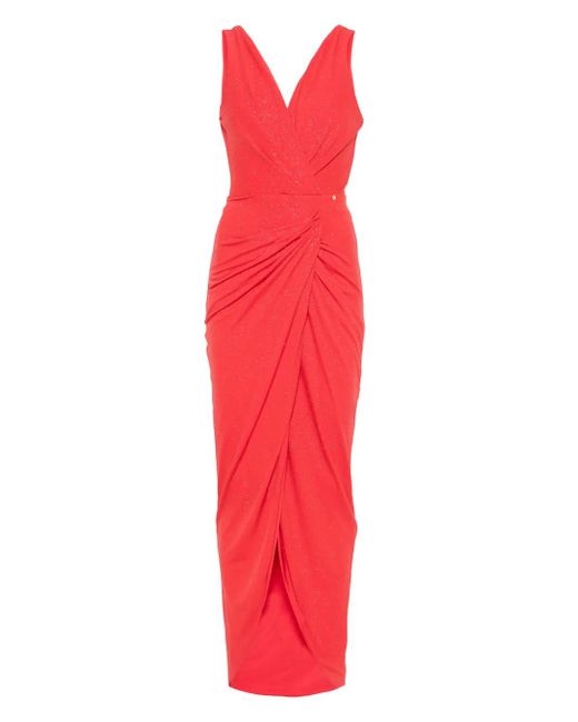 Nissa Red Maxikleid Mit Glitzer
