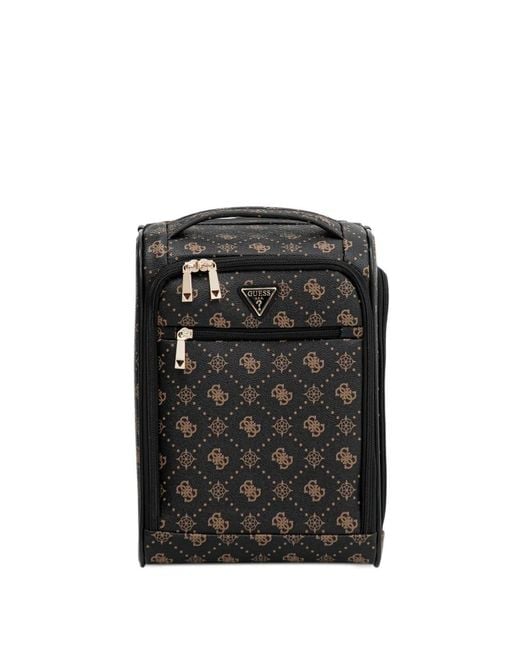 Guess Black Silia Monogram-Pattern Luggage