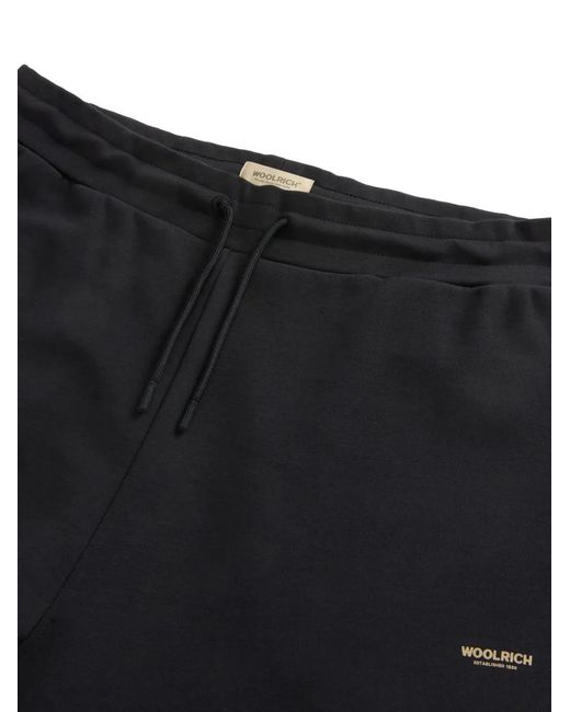 Woolrich Blue Logo Drawstring Sweatpants for men