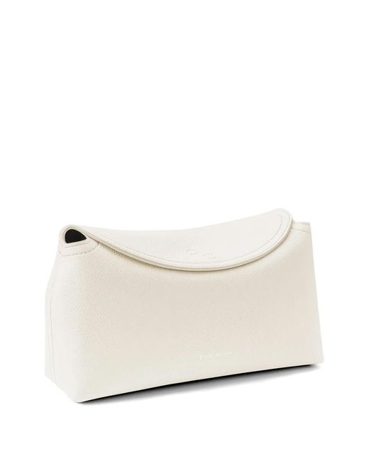 Esin Akan White Medium Sloane Knotted Tote Bag