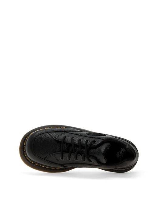 Dr. Martens Black Buzz -Eye Leather Platform Shoes