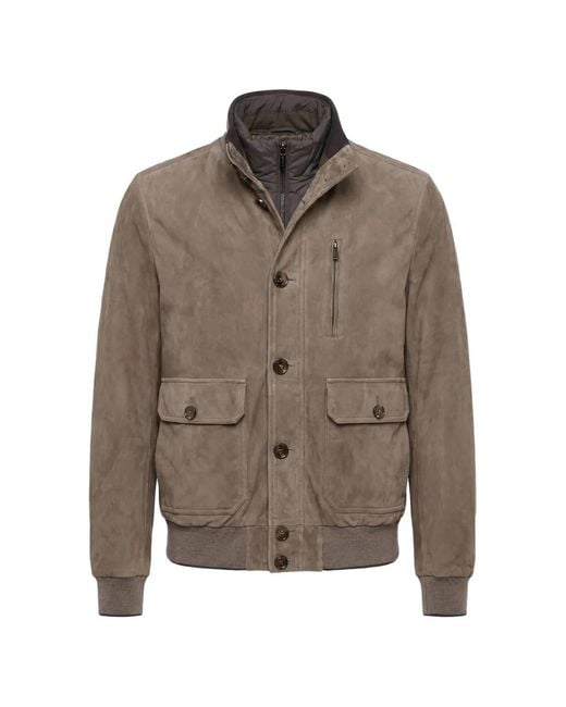 Bomber di Moorer in Brown da Uomo