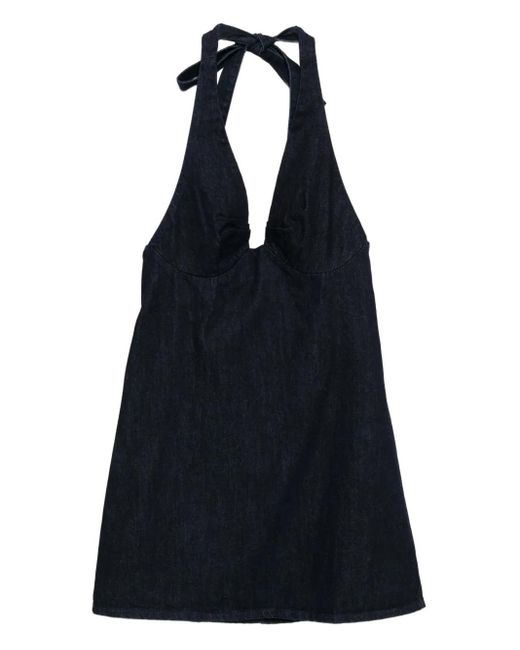 Robe Courte Trevi En Jean Free People en coloris Black