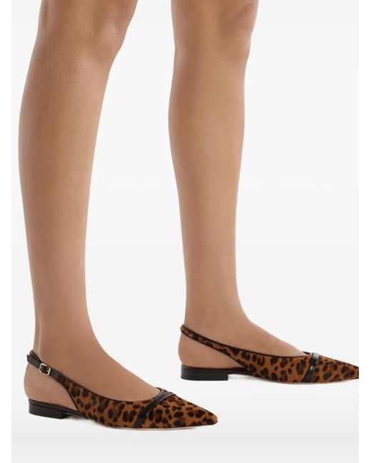 Malone Souliers Brown Suede Jama Slingback Flats