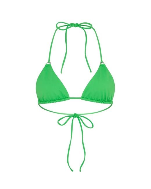 Let's Swim Green Triangle Bikini Top