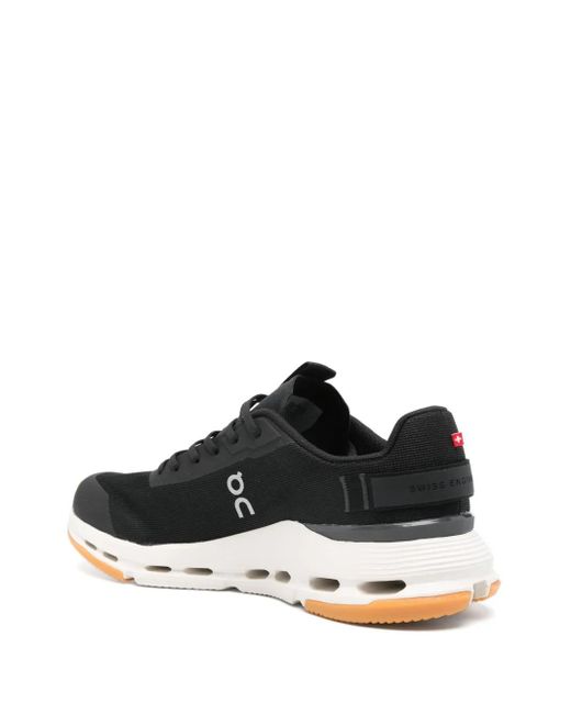 On Shoes Black Mesh Lace-Up Chunky Sneakers for men