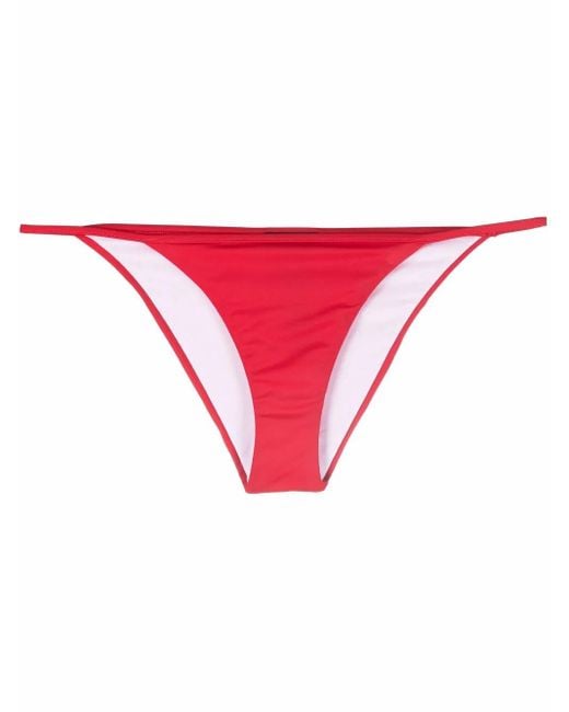 DSquared² Red Logo-Print Swim Bottoms
