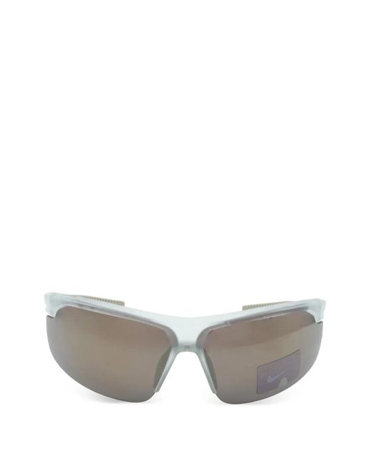 Nike Gray Windtrack E Square-Frame Sunglasses