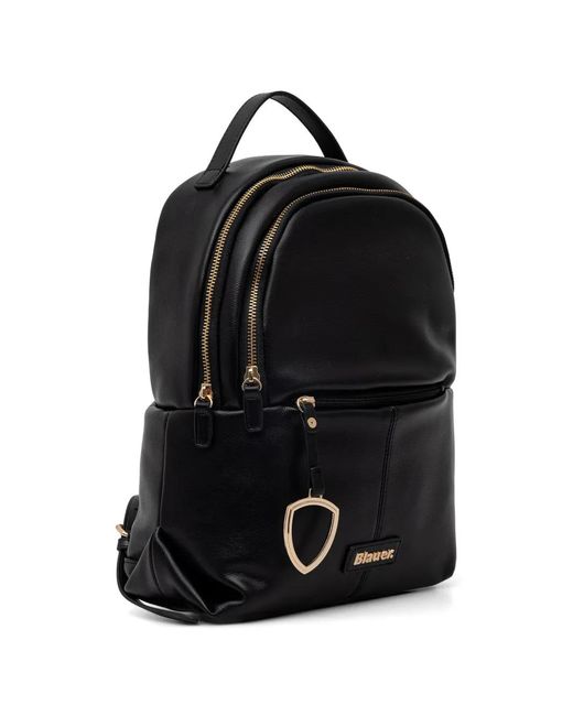 Blauer Black Logo-Plaque Zip-Fastening Backpack