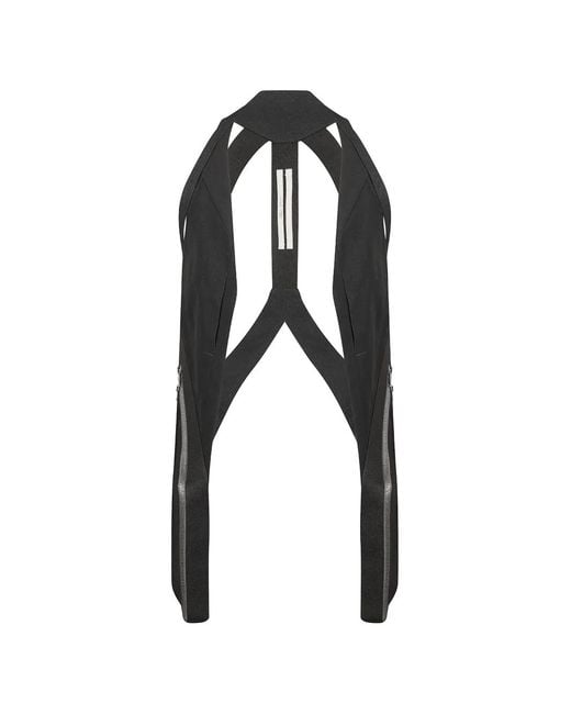 Rick Owens Black Temple Cotton Vest for men