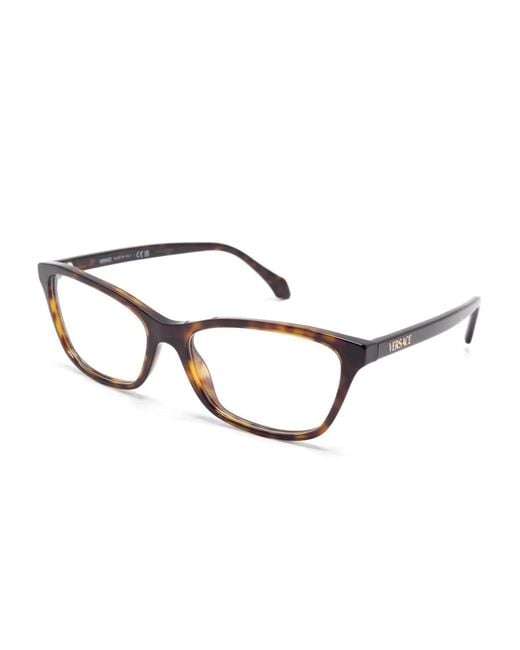 Versace Brown Square-Frame Glasses
