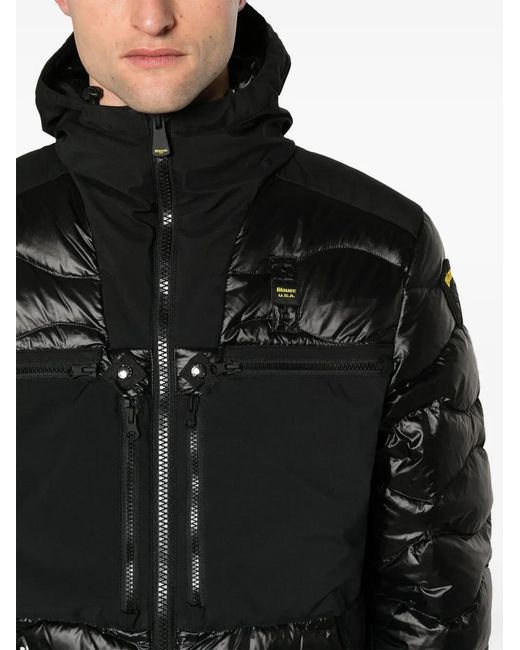 Blauer Black Padded Hooded Jacket for men