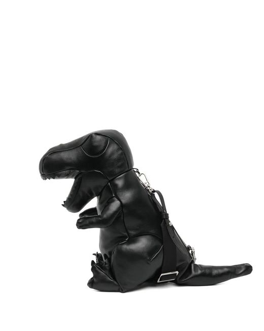 Maison Mihara Yasuhiro Black Dolls Dinosaur Shoulder Bag for men
