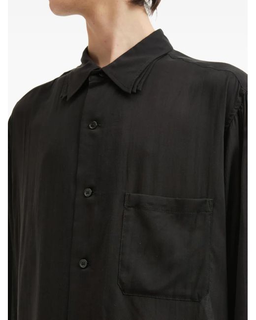 メンズ Yohji Yamamoto ボタン シャツ Black