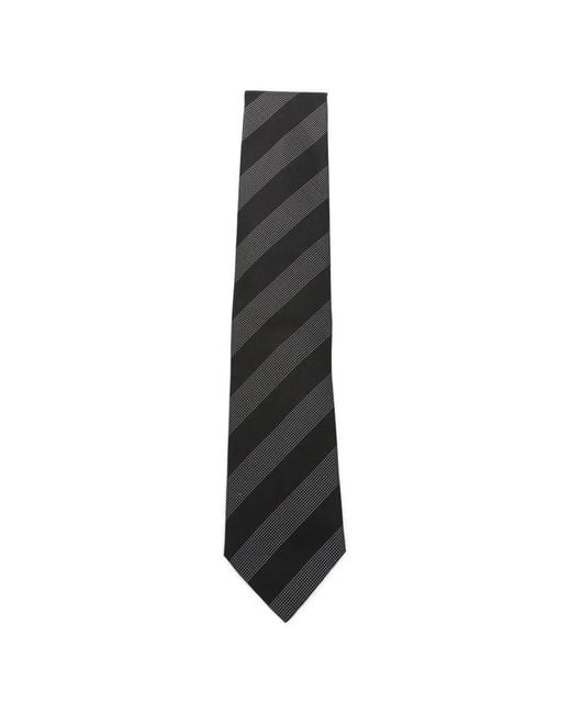 Boss White Striped Tie for men
