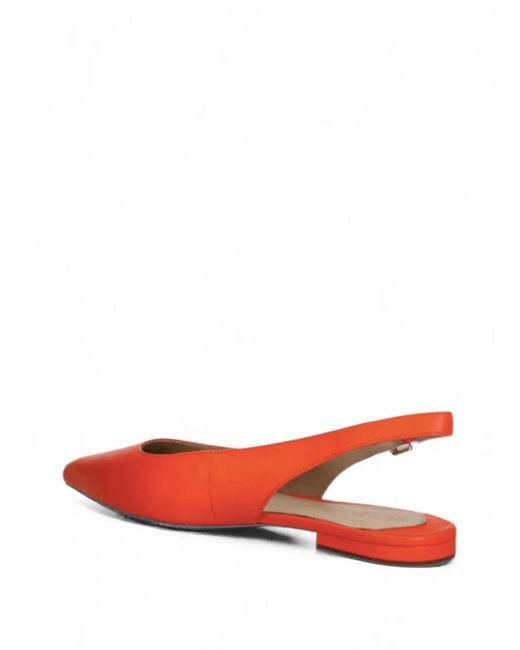 Ralph Lauren Red Londyn Slingback Ballet Flats