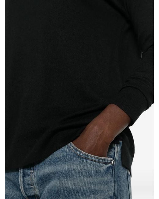 Purotatto Black Raglan-Sleeve Sweater