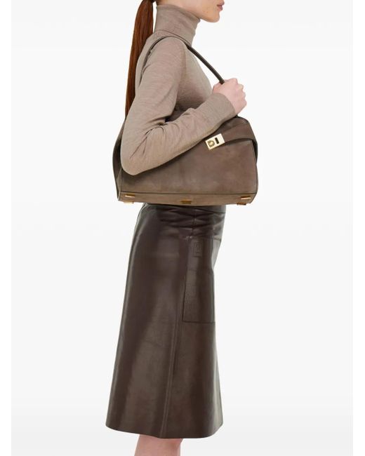 Ferragamo Brown Medium Soft Hug Shoulder Bag