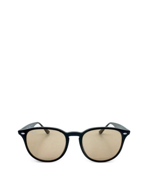 Ray-Ban Black Phantos Round-Frame Sunglasses for men