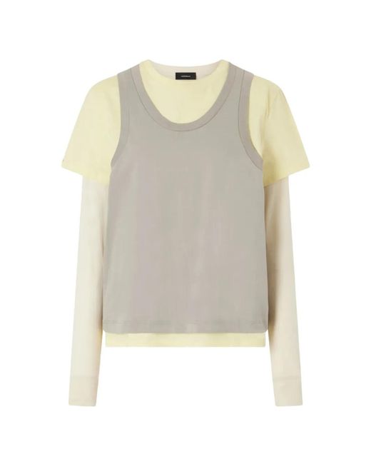Wardrobe NYC White Colour-Block Layered Mini Dress