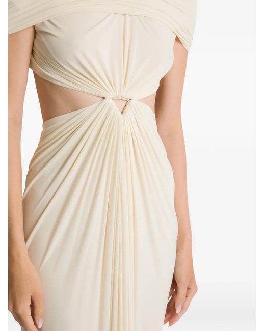 Alberta Ferretti White Cut-Out Maxi Dress