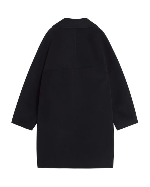 Maison Kitsuné Blue Button Wool Coat