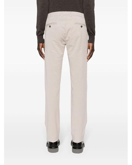 Canali Natural Mid-rise Tapered Chinos for men
